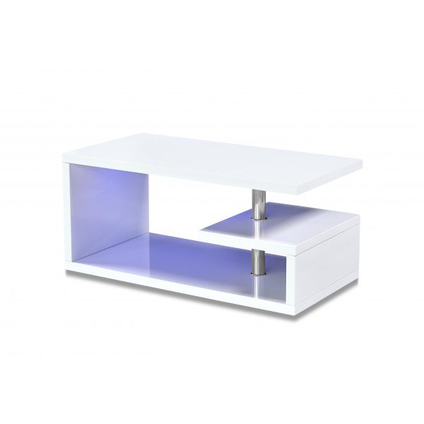 Astana LED Coffee Table White High Gloss