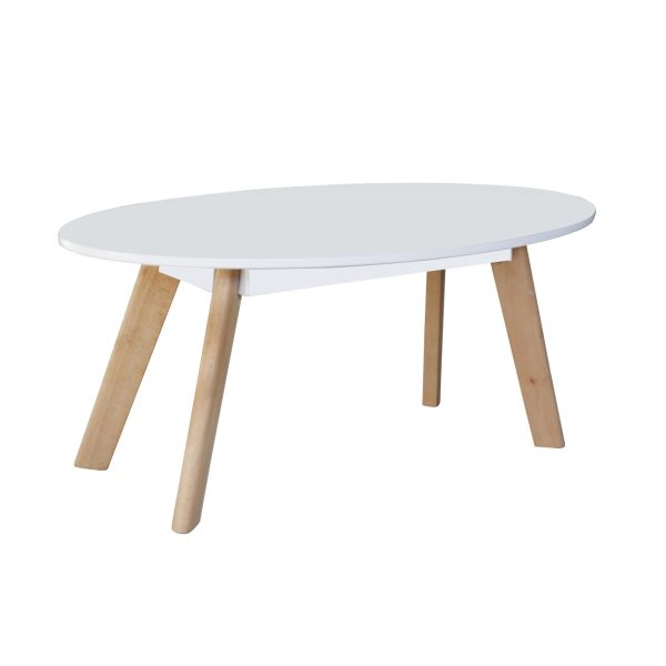 Belgium Oval Coffee Table White