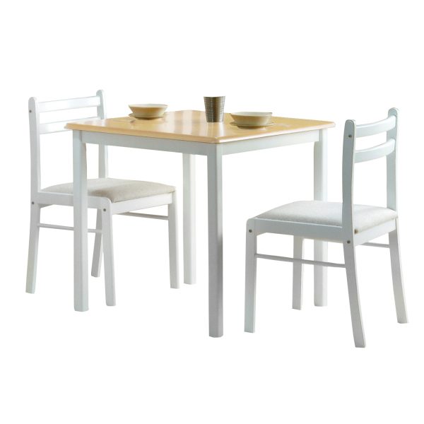 Dinnete White Dining Set NaturalTop r8i79lxr 1