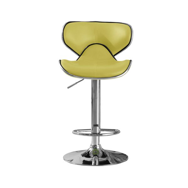 Hillside Bar Stool PU Chrome & Lime (Set of 2 Stools)