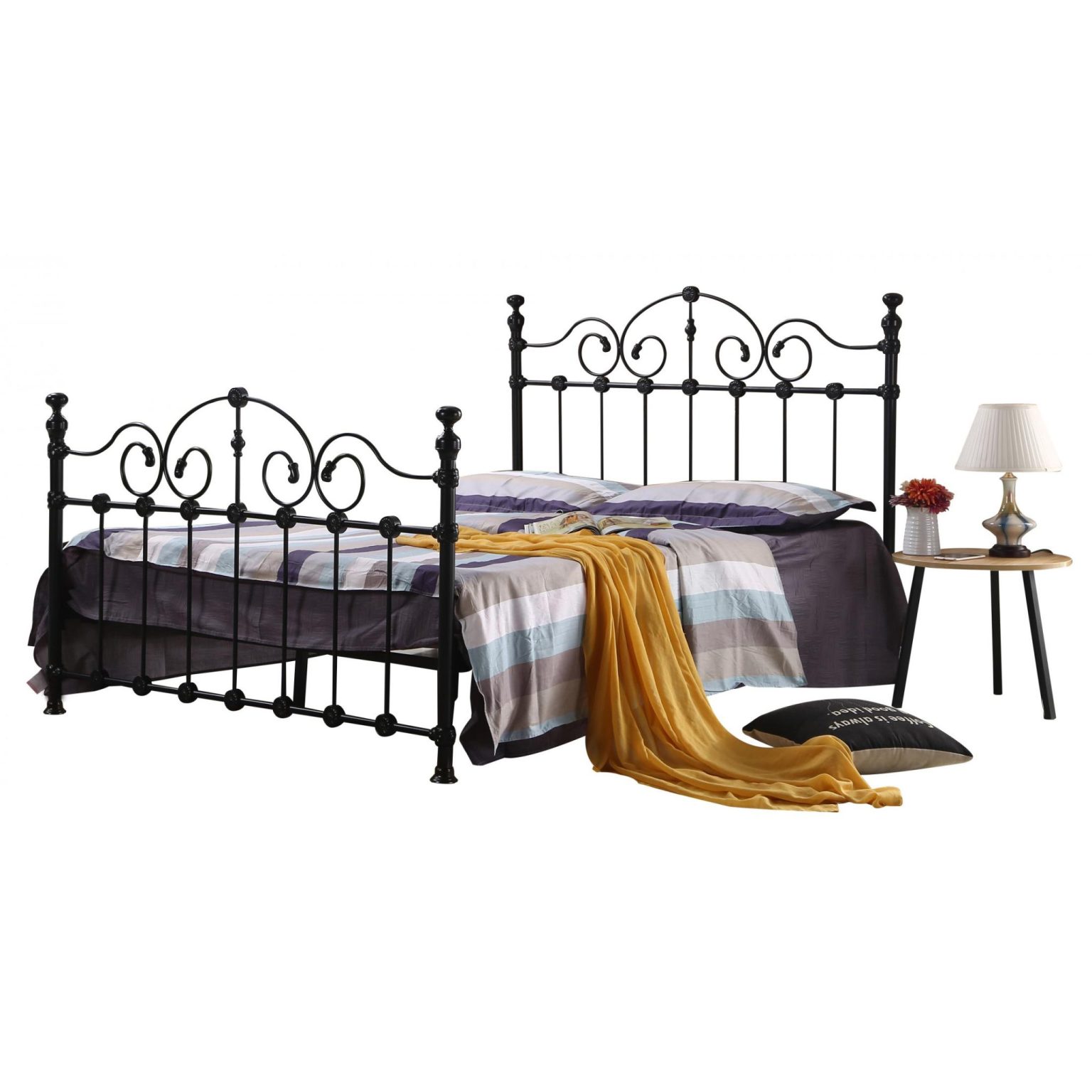 Inglewood Double Bed Black - Image 2