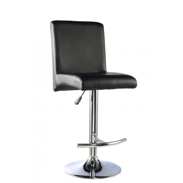 Manor Bar Stool PU Chrome & Black (Set of 2 Stools)