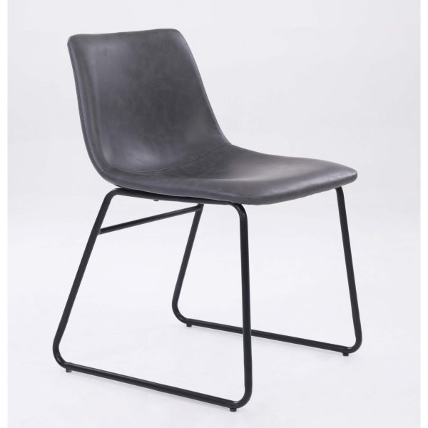 Meadow PU Chair Grey Front