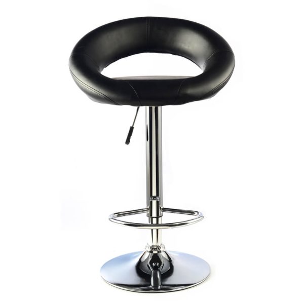 Murry Bar Stool PU Chrome & Black (Set of 2 Stools)