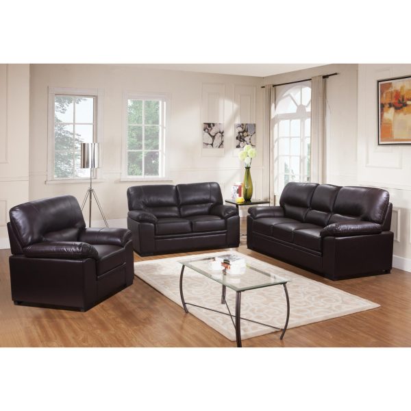 Rachel Sofa LeatherGel & PU 2 Seater Espresso