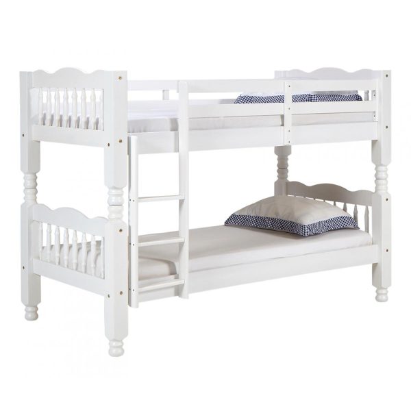 Trieste Chunky Pine Bunk Bed White