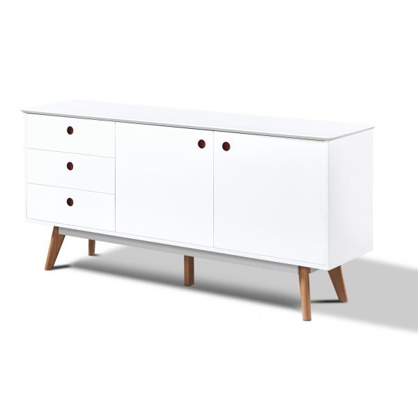 Belgium Sideboard White 2Doors & 3 Drawers