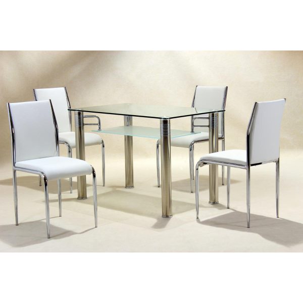 Vercelli Dining Table Clear Glass